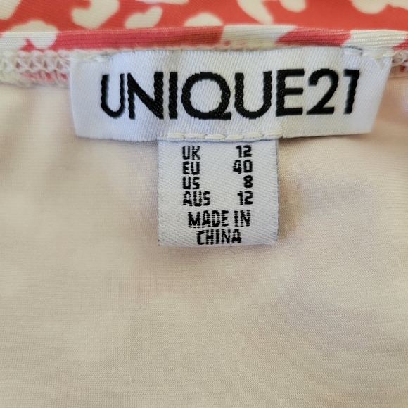 Unique 21 (2 Piece) Bikini Swimsuit / Apricot & White / Top 6 Bottom 8 - Picture 7 of 8